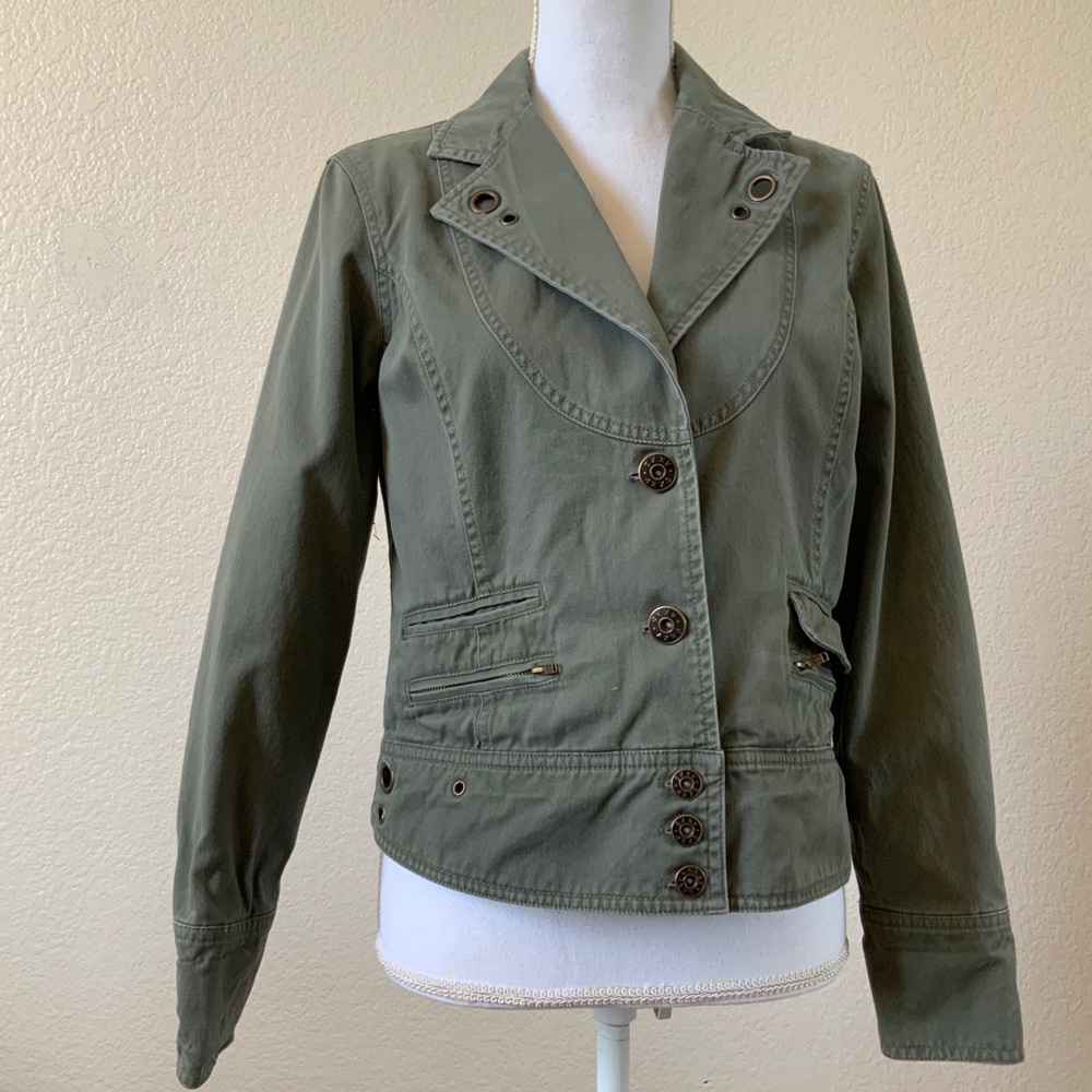 Vintage AXXS Folk Trendy Military Style Jacket